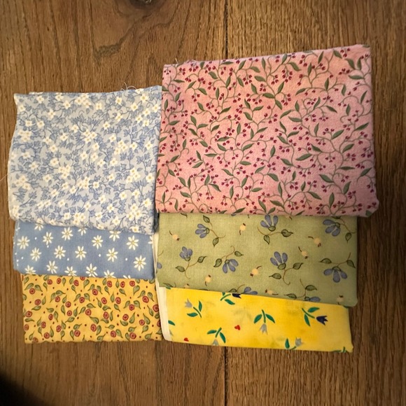 Northcott Other - Northcott Pocketful of Posies Floral Cotton Fabric Fat Quarter Bundle 6pc Set